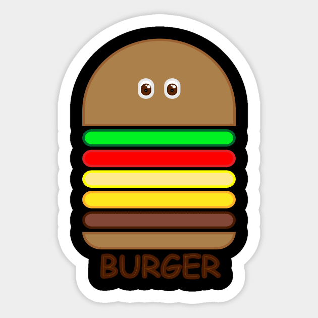 BURGER Sticker by G0Dzero